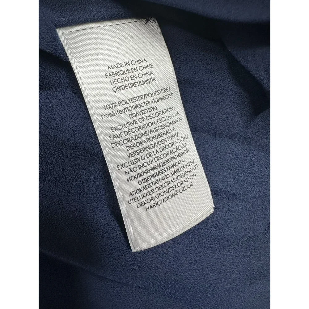 Polo Ralph Lauren Pleated Midi Skirt sz 8 Blue_3